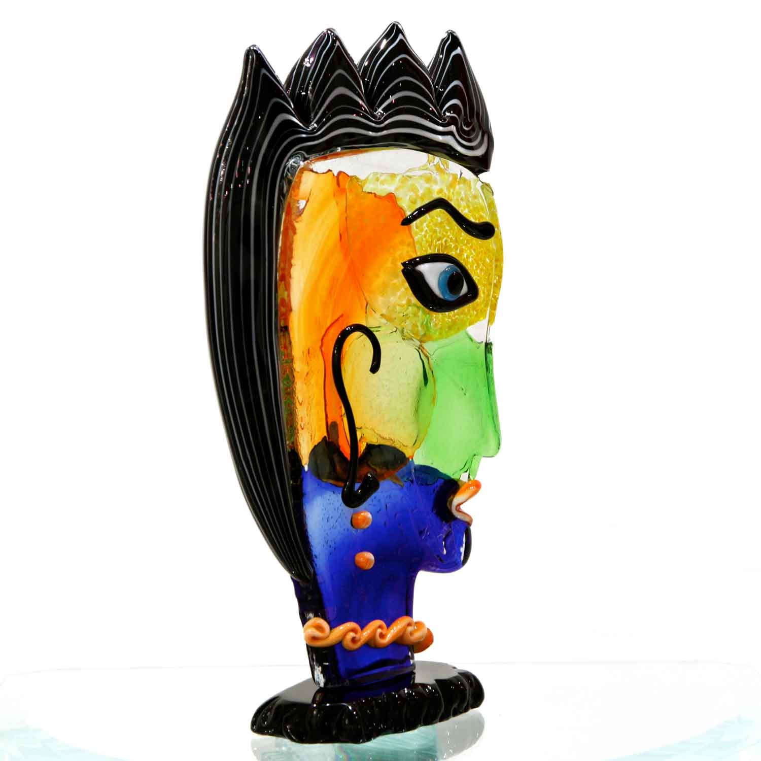 Picasso Punk head - Murano Glass