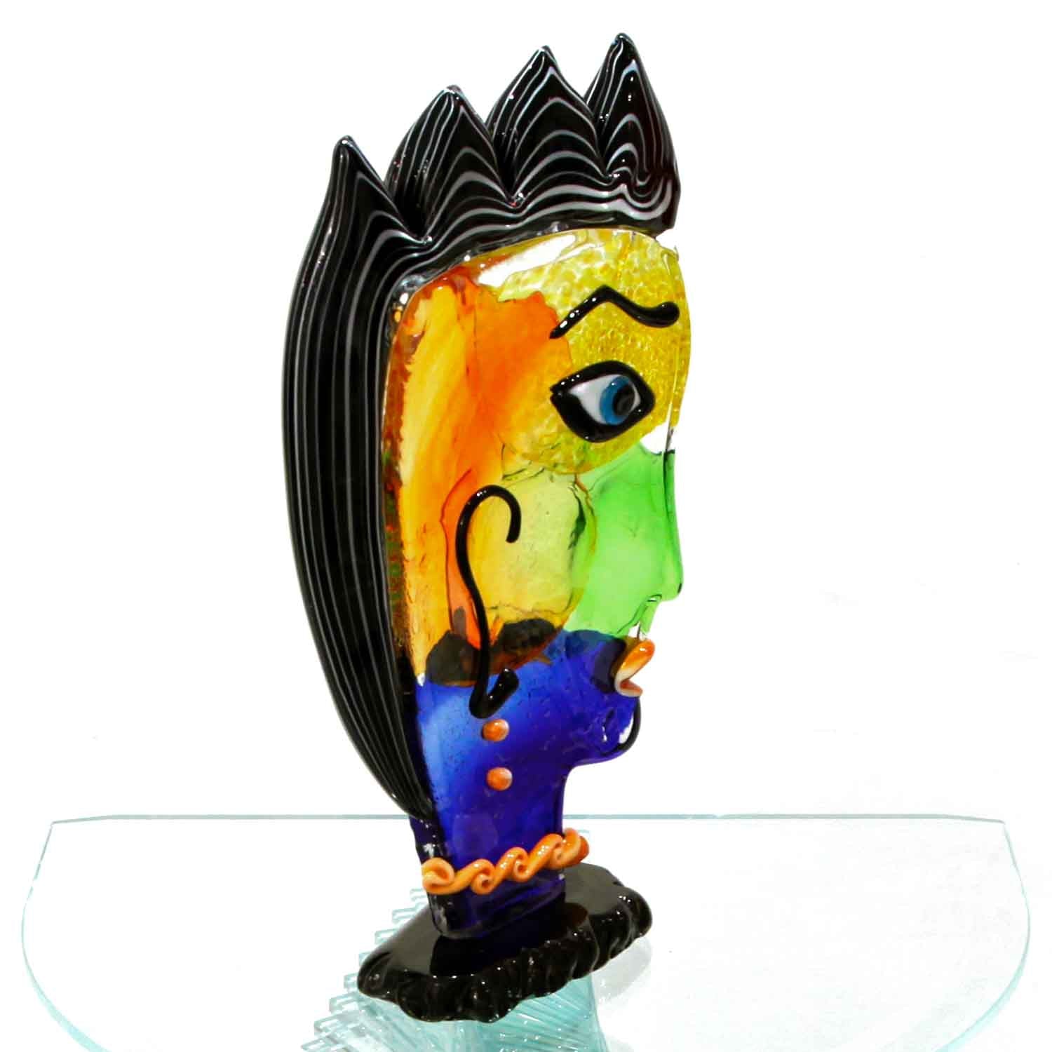 Picasso Punk head - Murano Glass