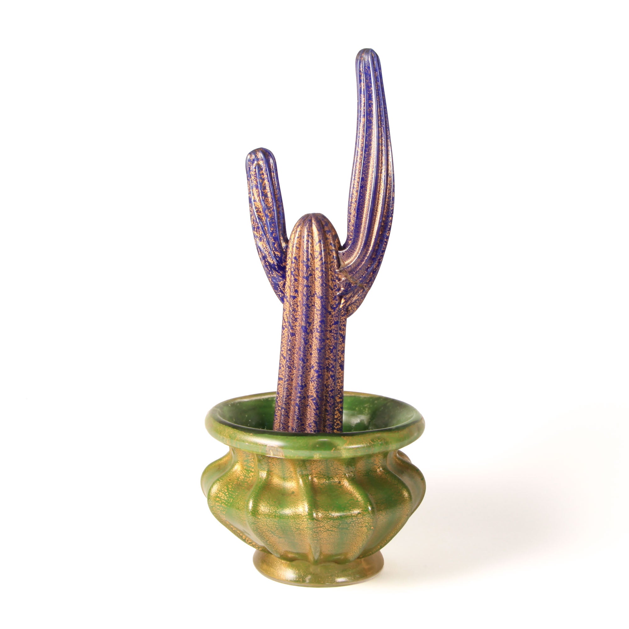 Murano Glass blu cactus