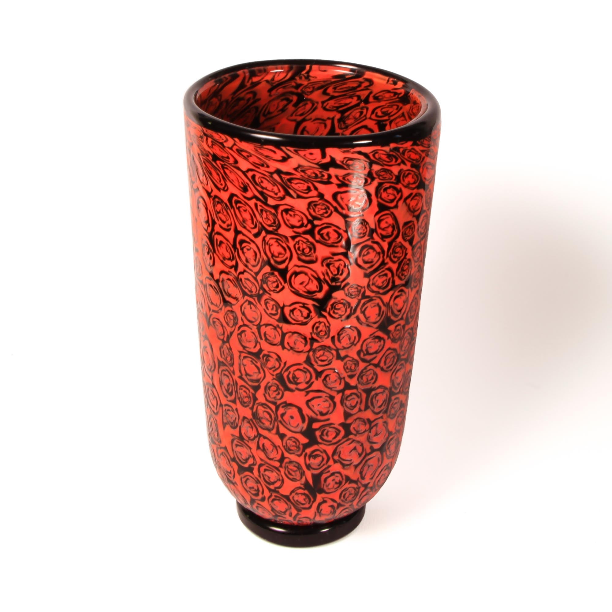 Red and black Vittorio Ferro vase