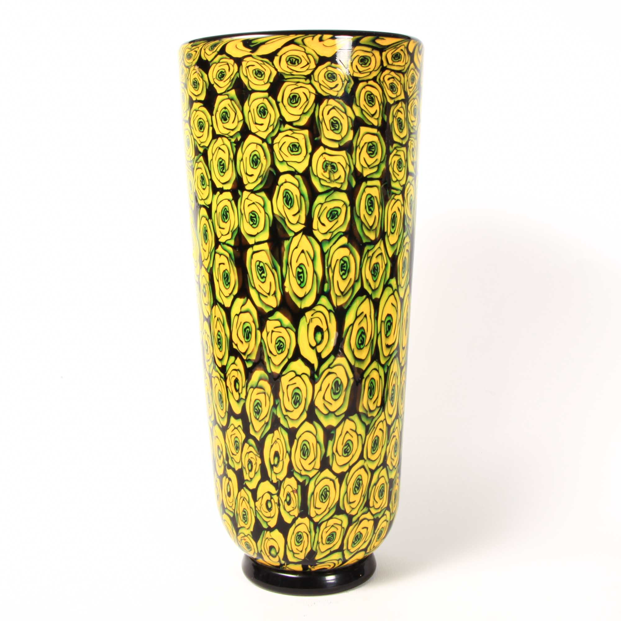 Vase jaune et noir de Vittorio Ferro