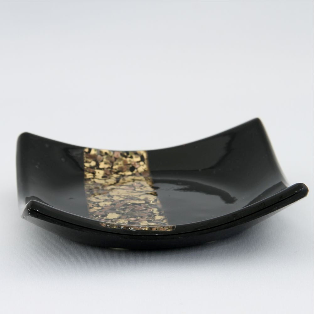 Black and gold ashtray - large