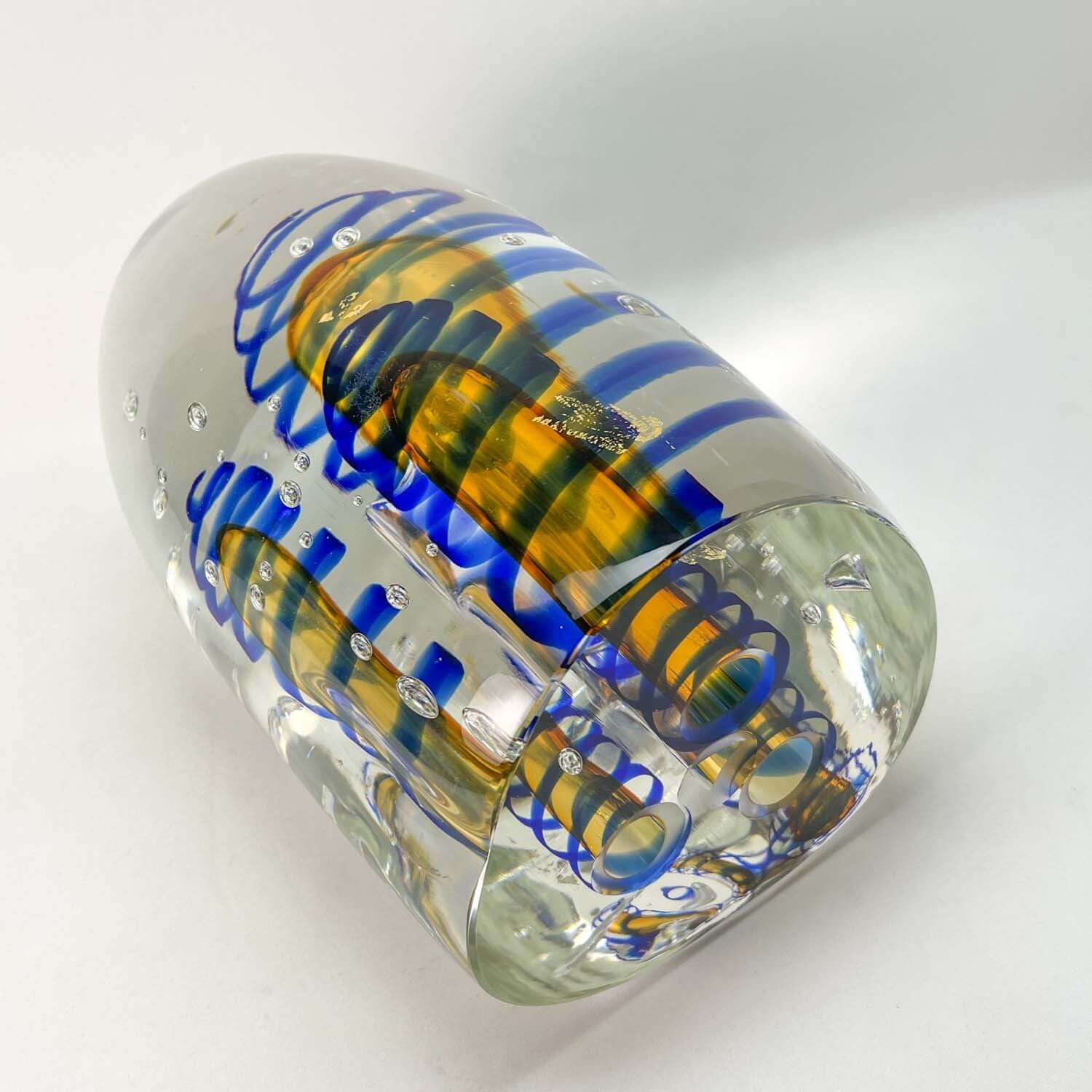 Blown Vase Blue Ambra - Murano Glass