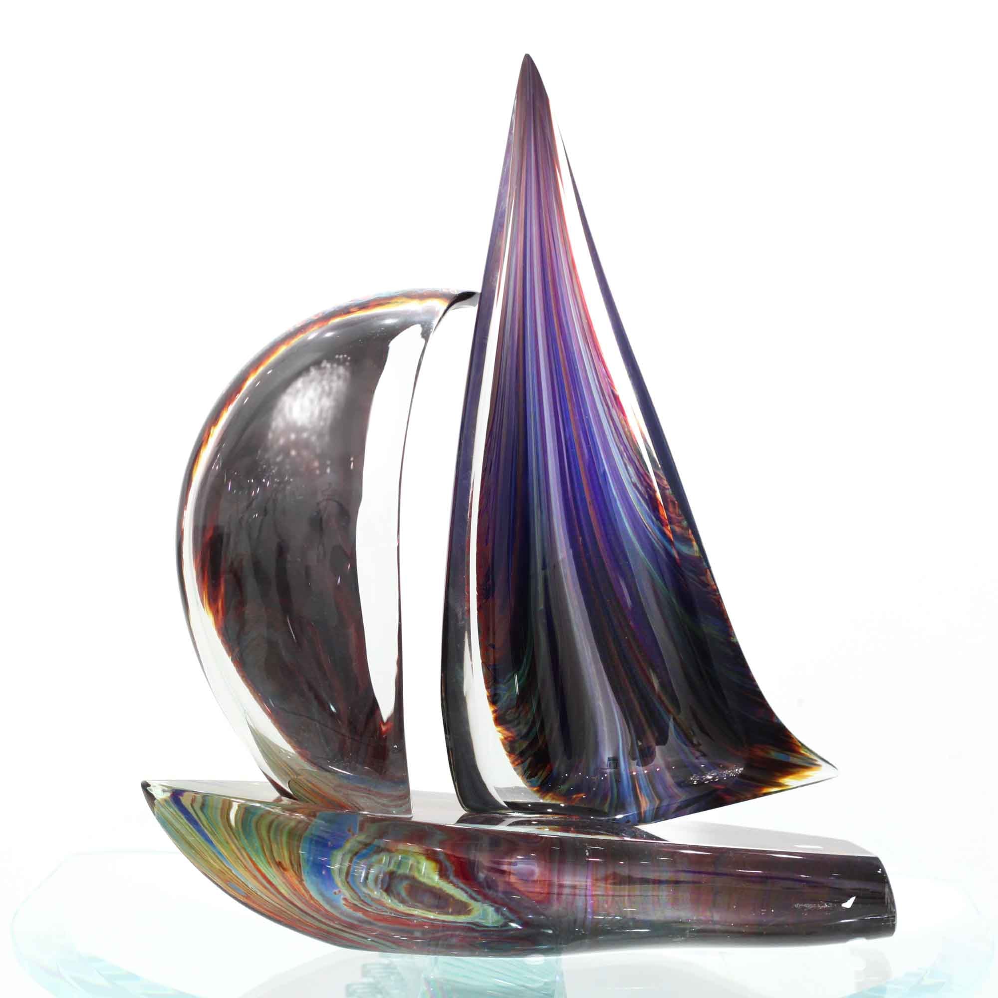 Calcédoine Voilier Calcédoine - Verre de Murano