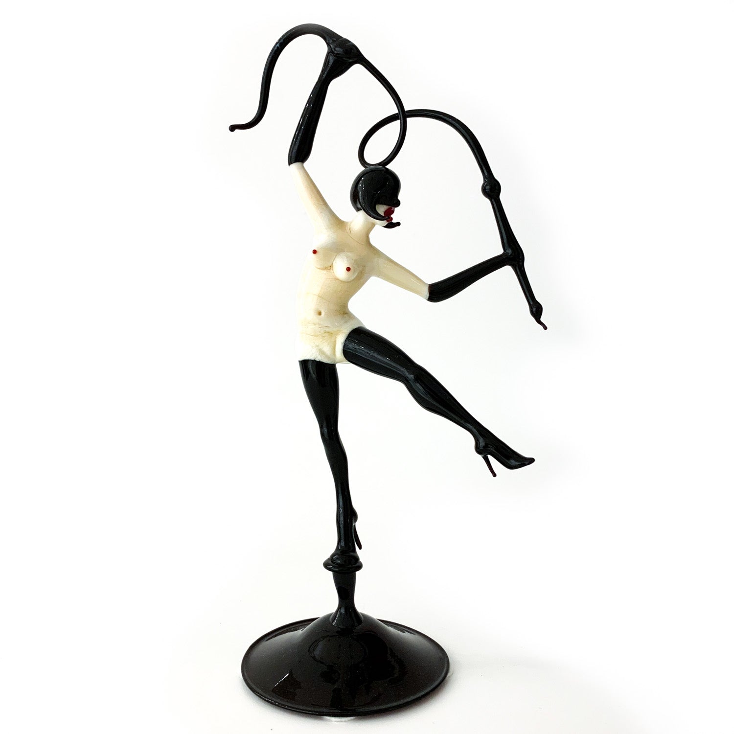 Burlesque whip dance - Murano glass