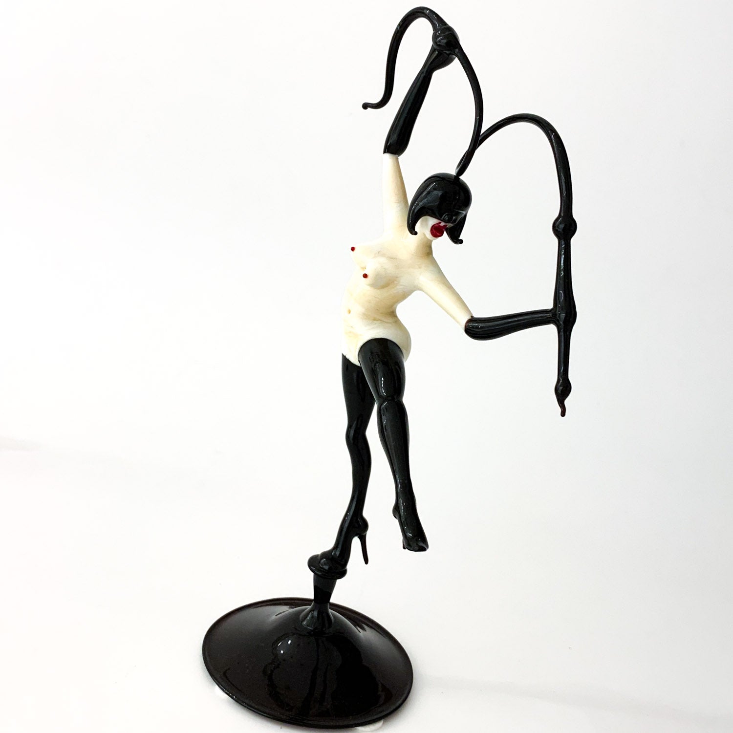 Burlesque whip dance - Murano glass