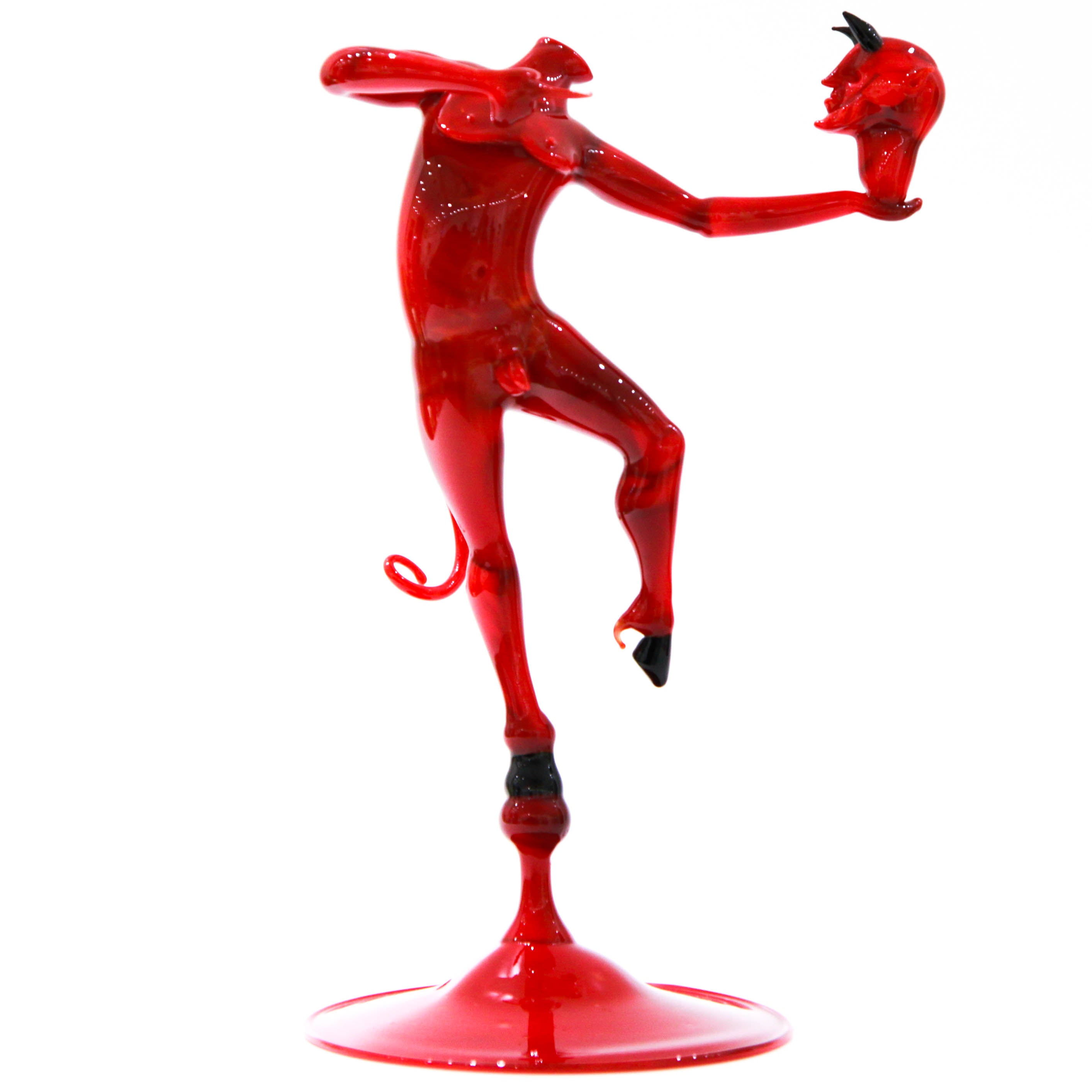 Beheaded red devil - murano glass