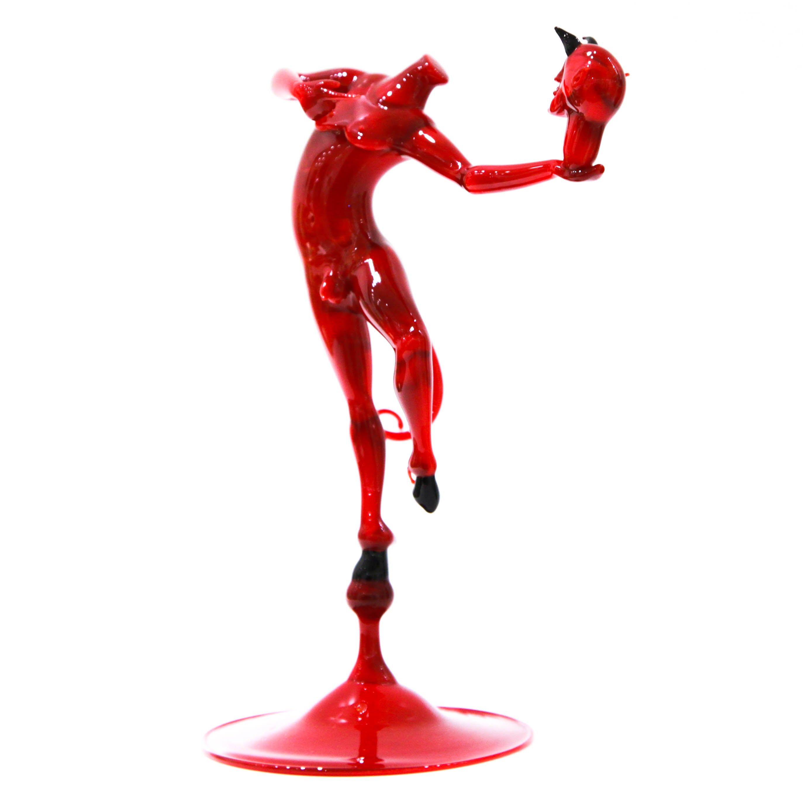 Beheaded red devil - murano glass