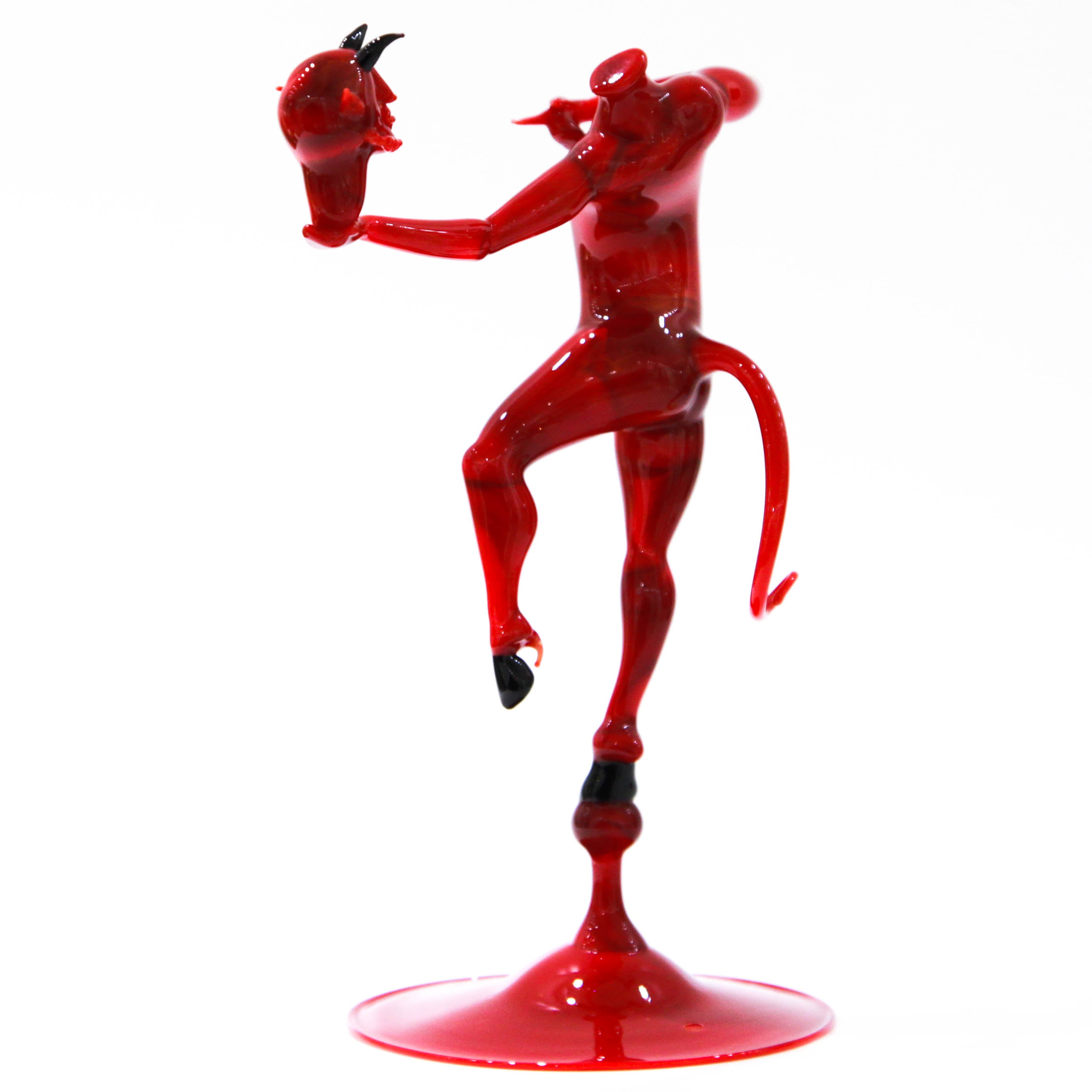 Beheaded red devil - murano glass