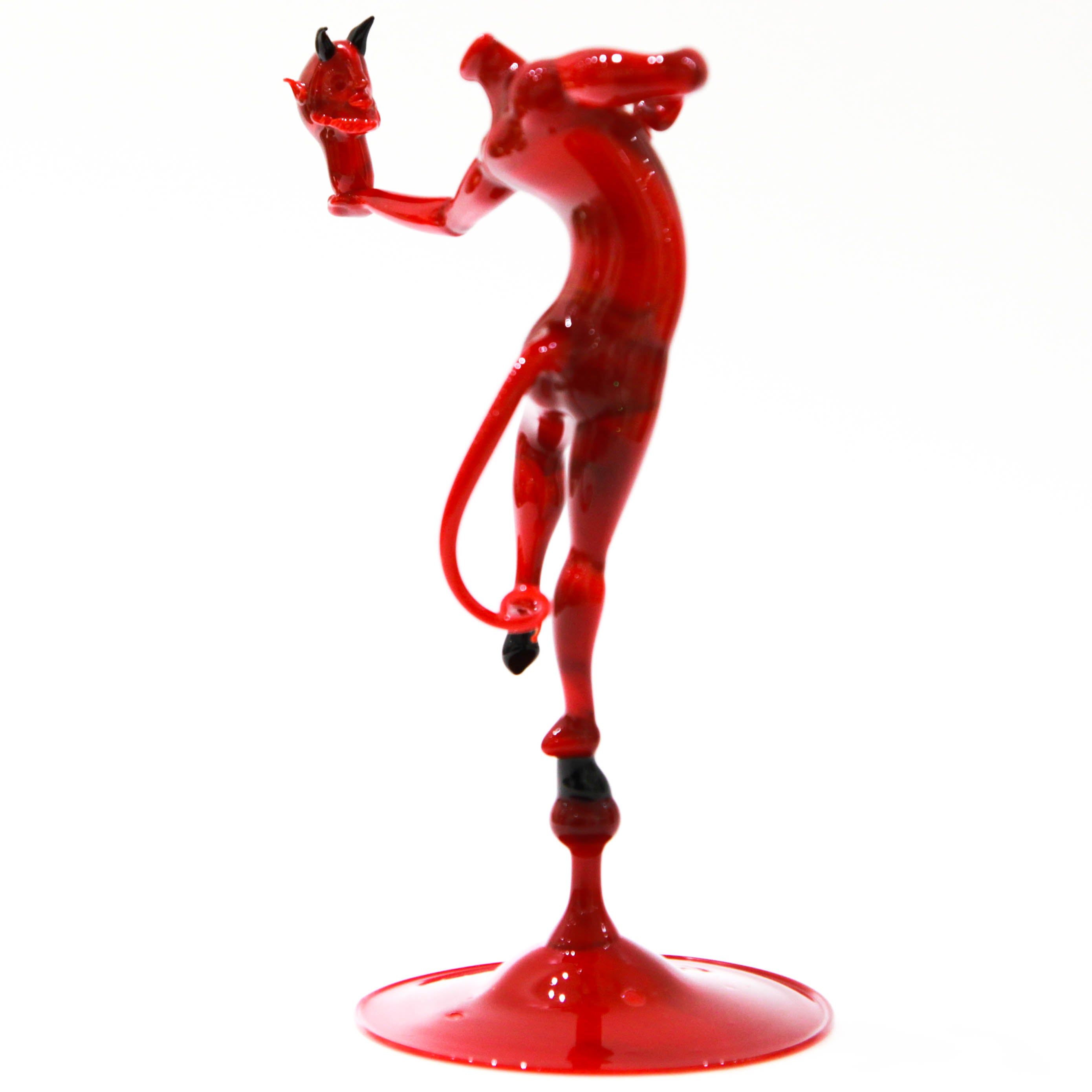 Beheaded red devil - murano glass