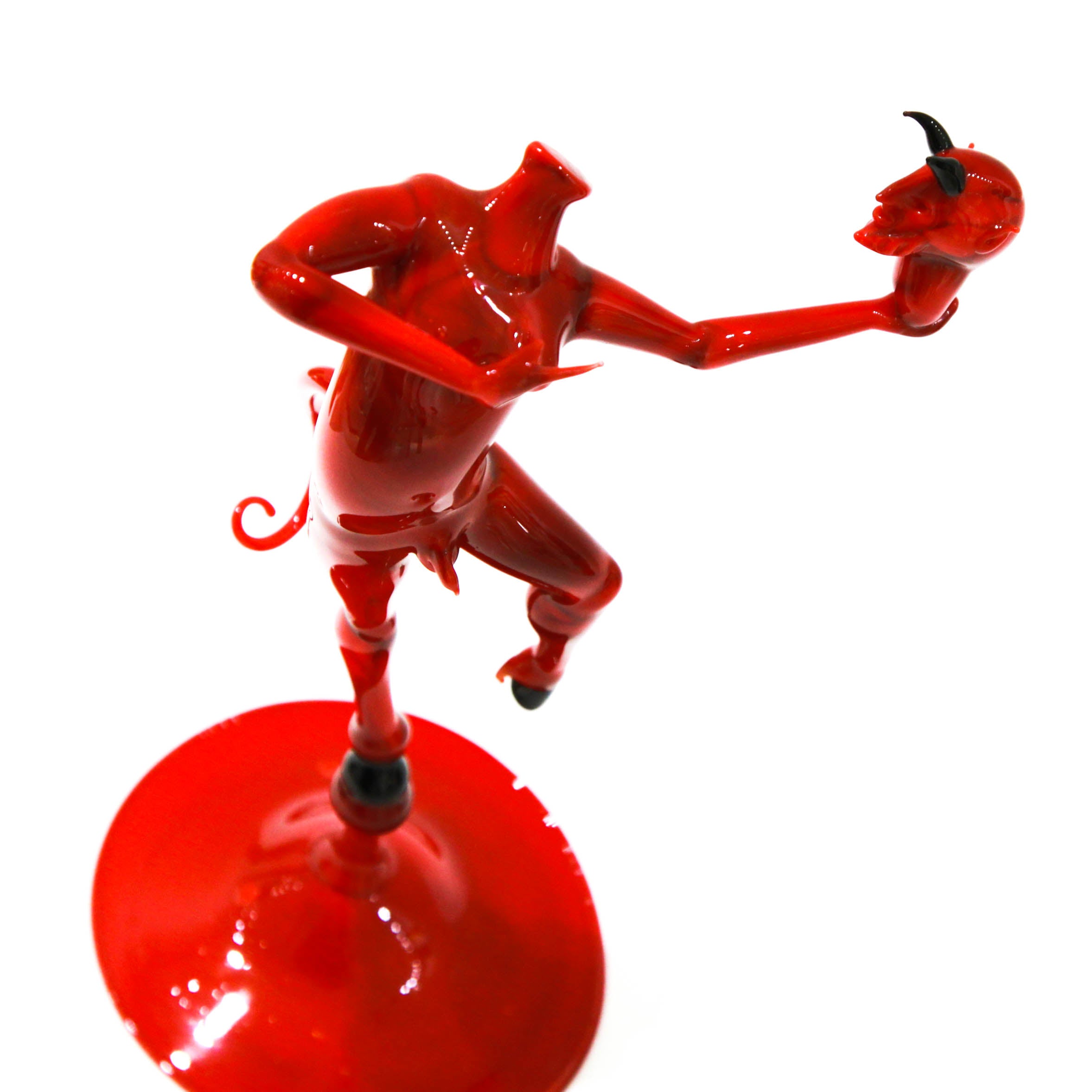 Beheaded red devil - murano glass