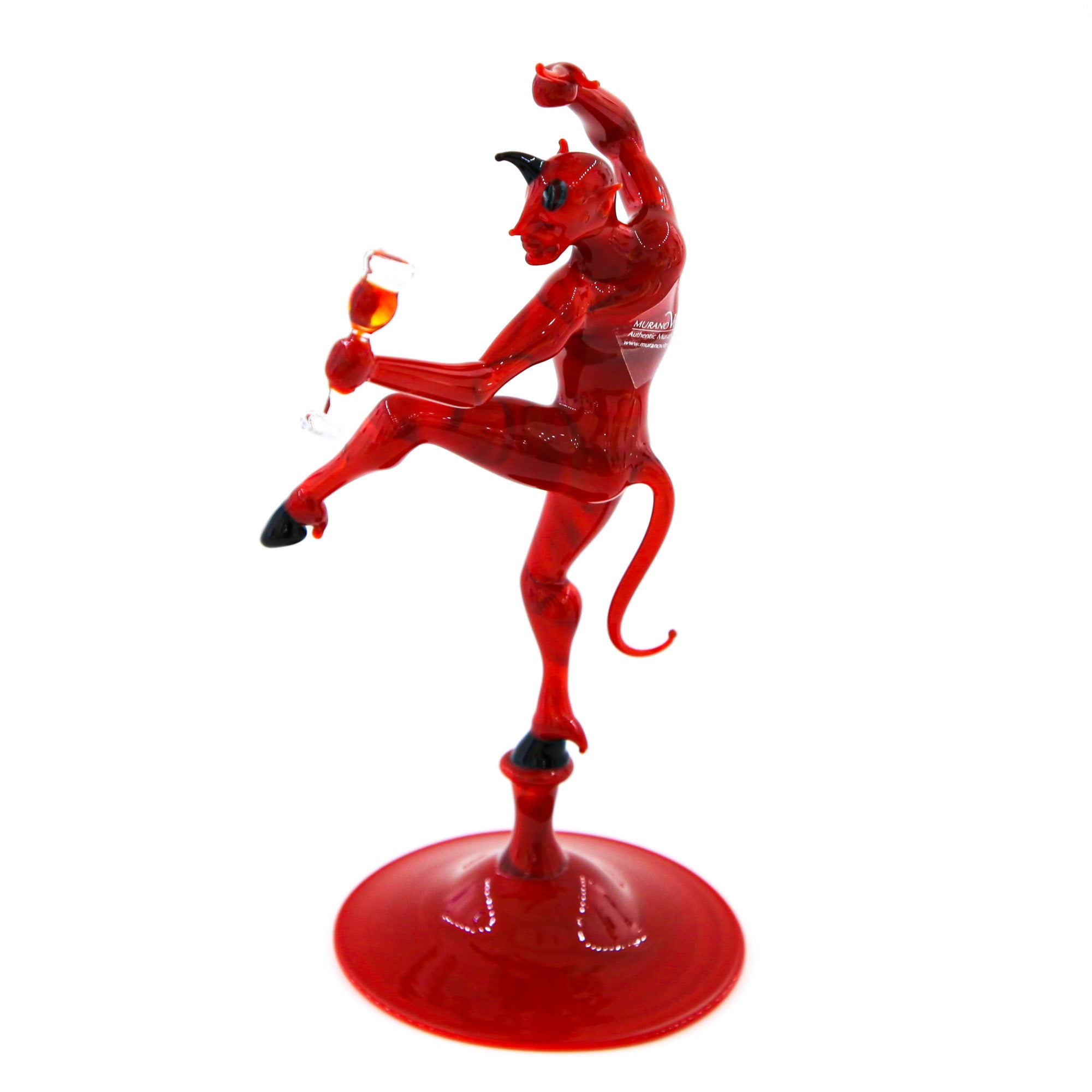 Red devil with wine glass