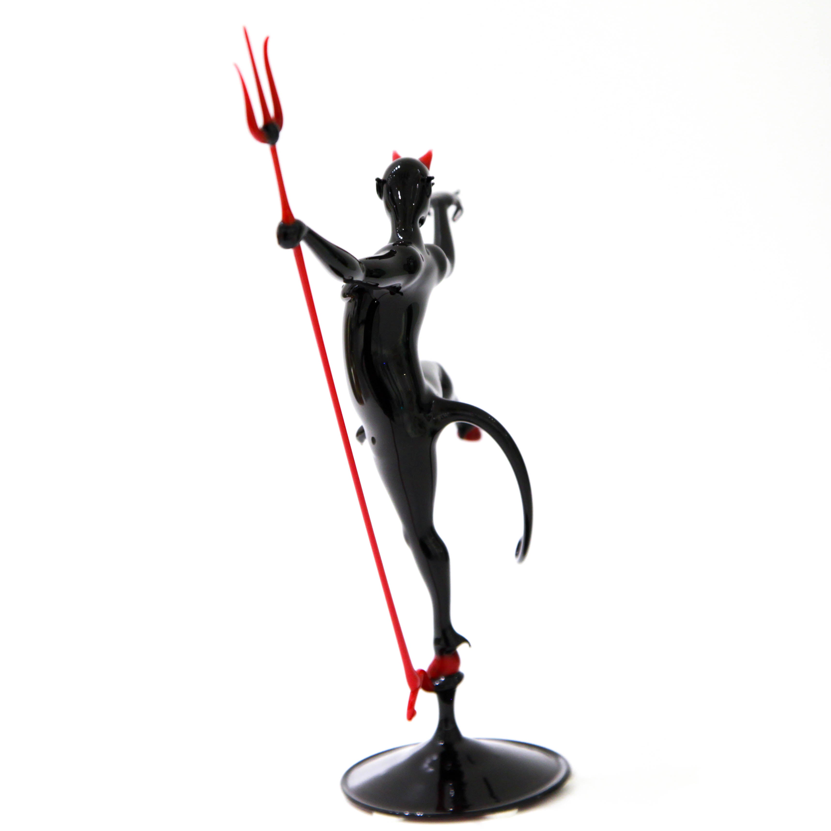 Devil with pitchfork Murano Glass