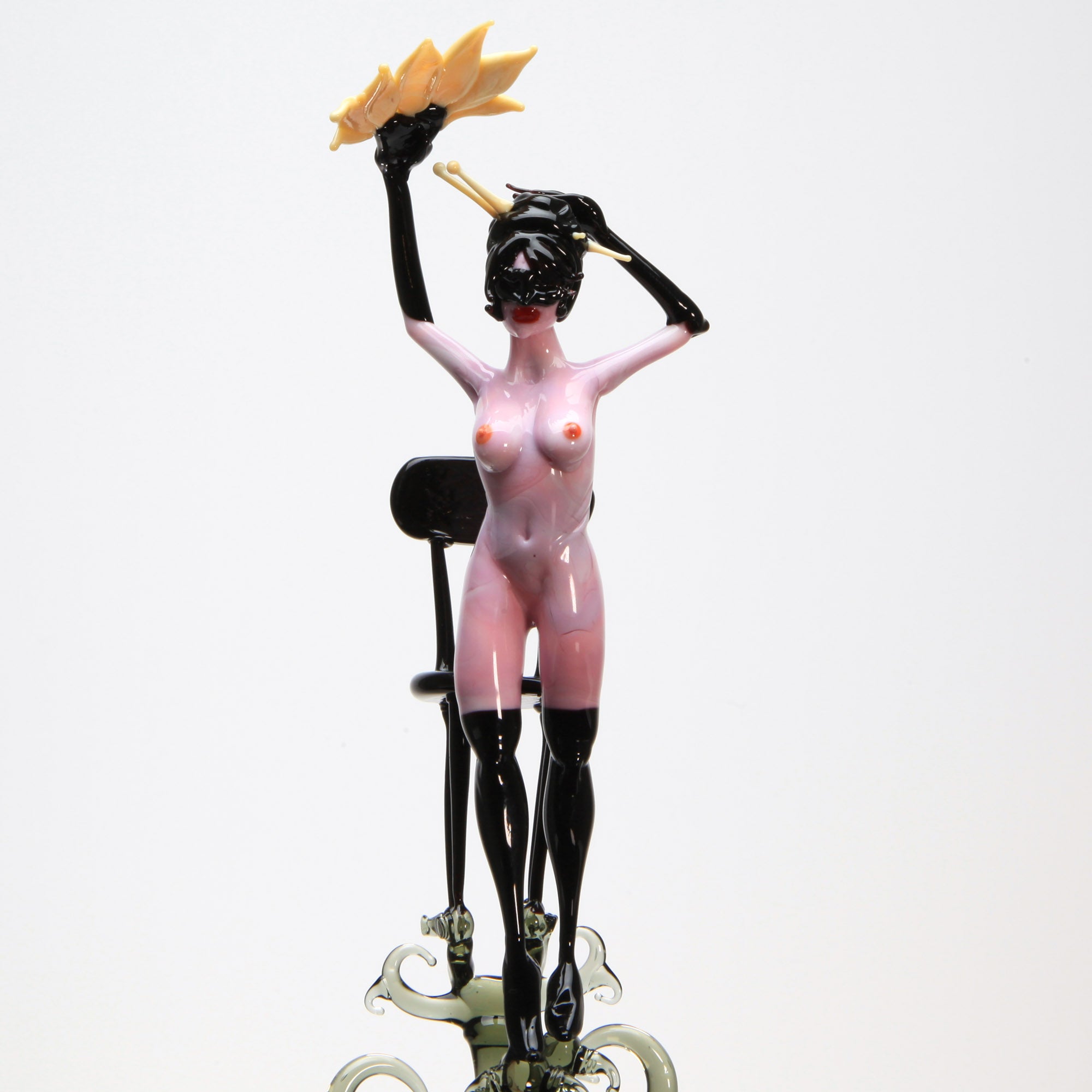 Burlesque Artistic Nude "Bettie" Unique Piece - Murano Glass