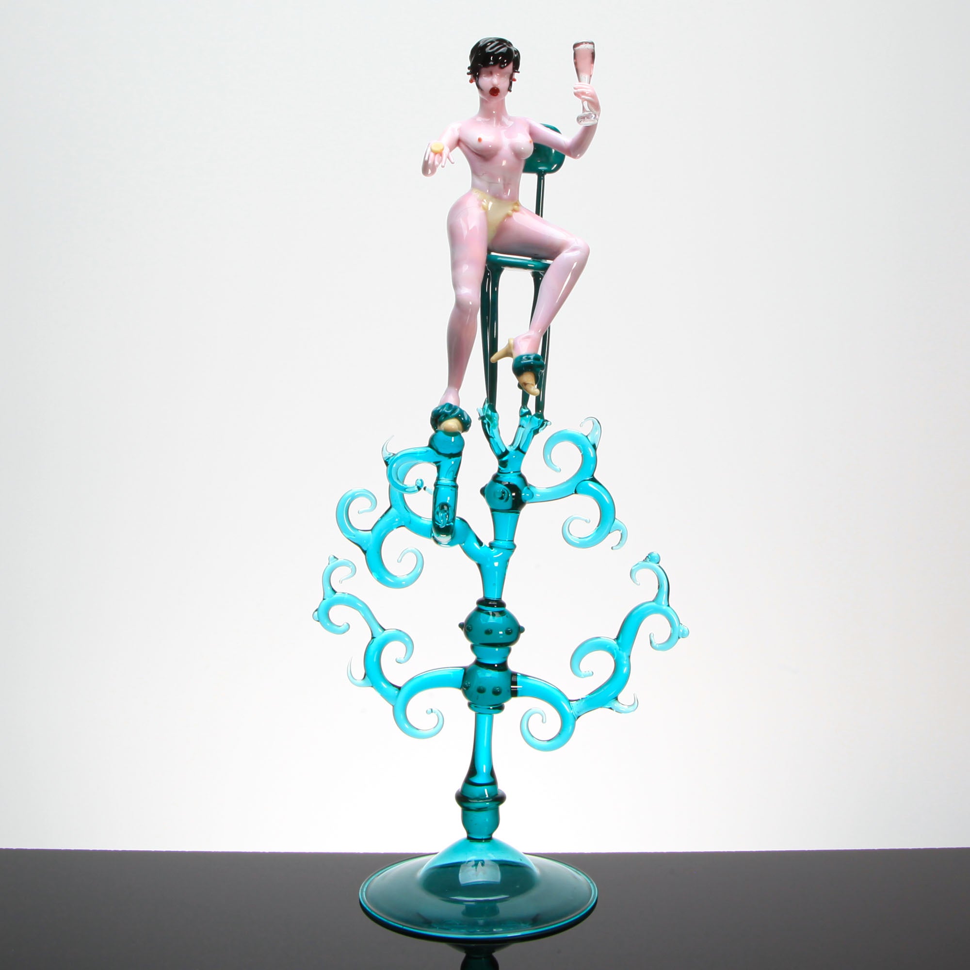 Nu Artistique Burlesque "Pauline"Pièce Unique - Verre de Murano