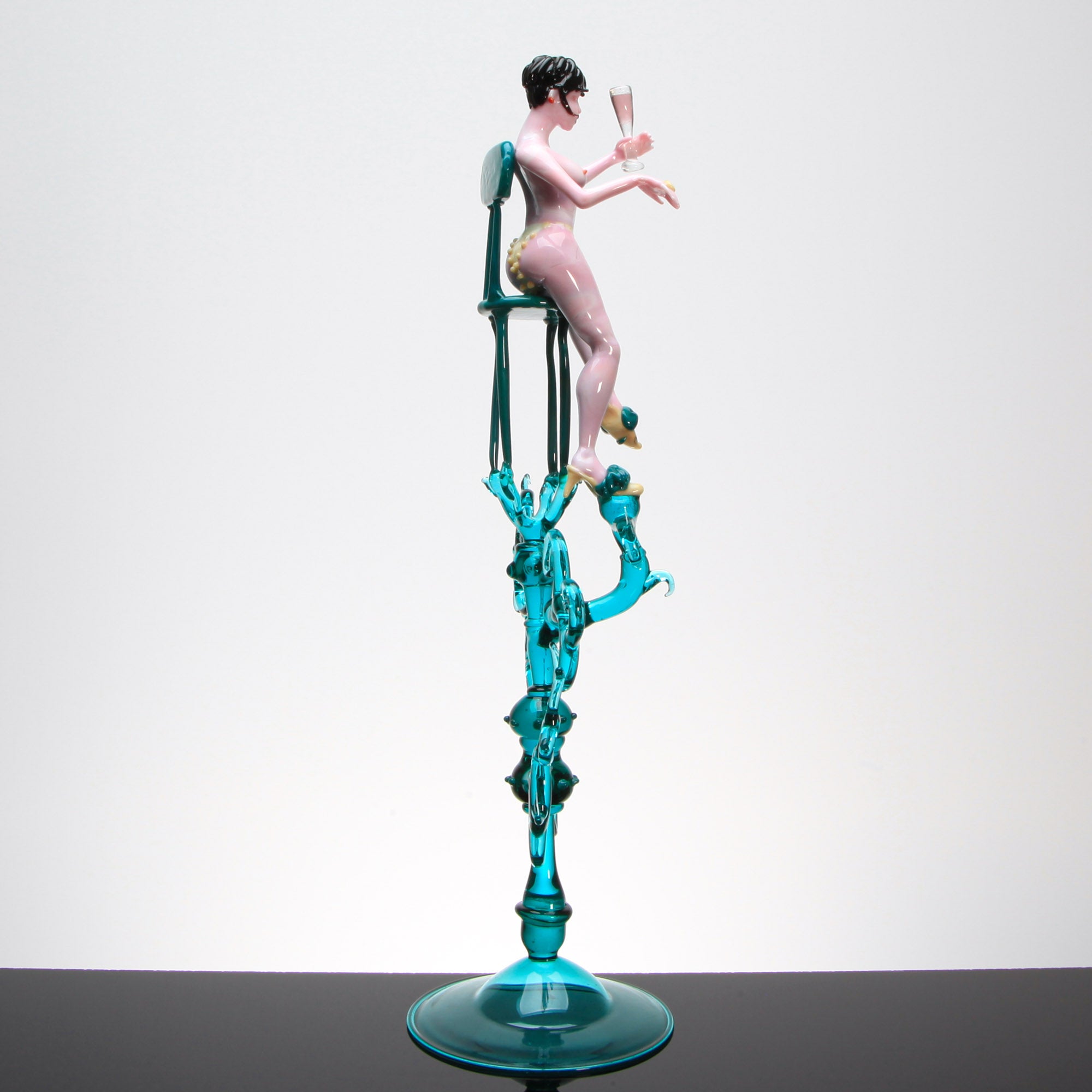 Nu Artistique Burlesque "Pauline"Pièce Unique - Verre de Murano