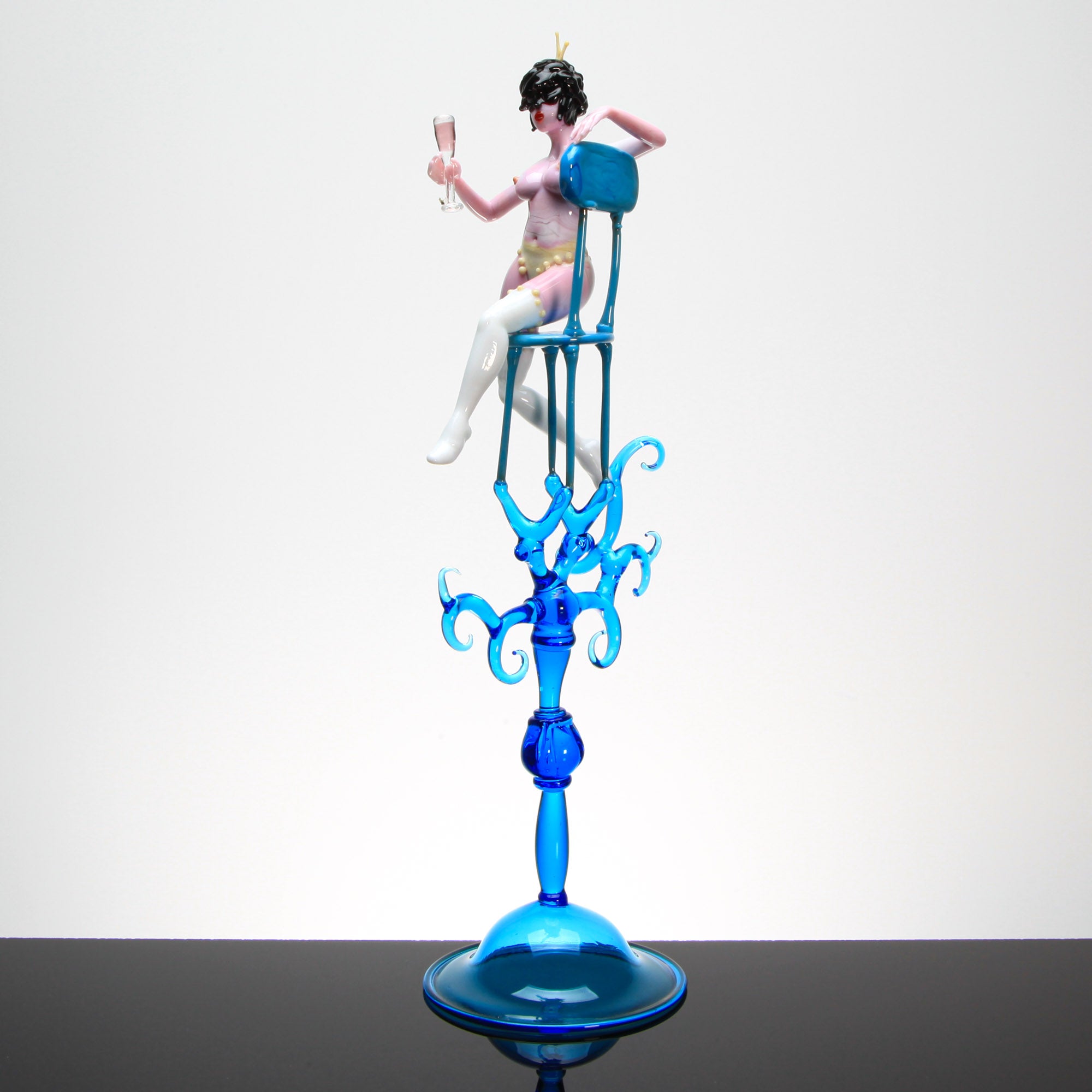 Burlesque Artistic Nude "Evelyne"Unique Piece - Murano Glass