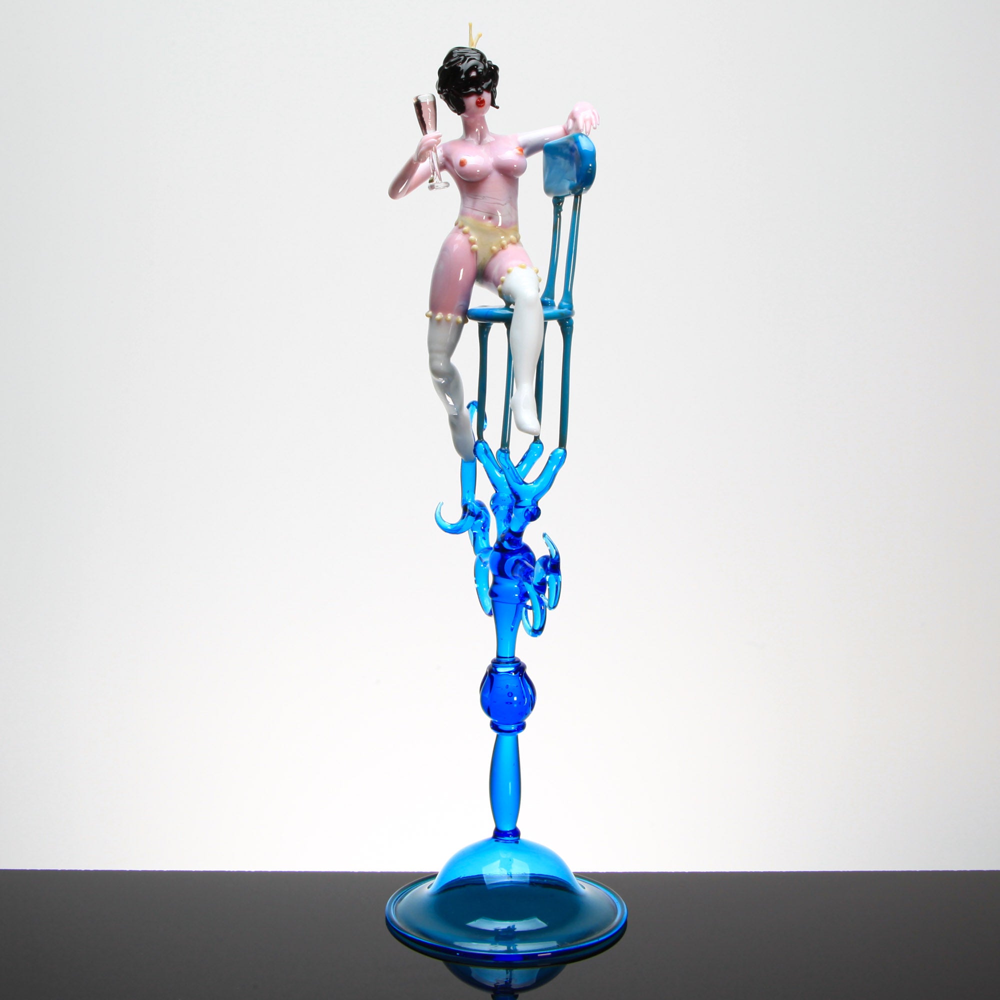 Burlesque Artistic Nude "Evelyne"Unique Piece - Murano Glass