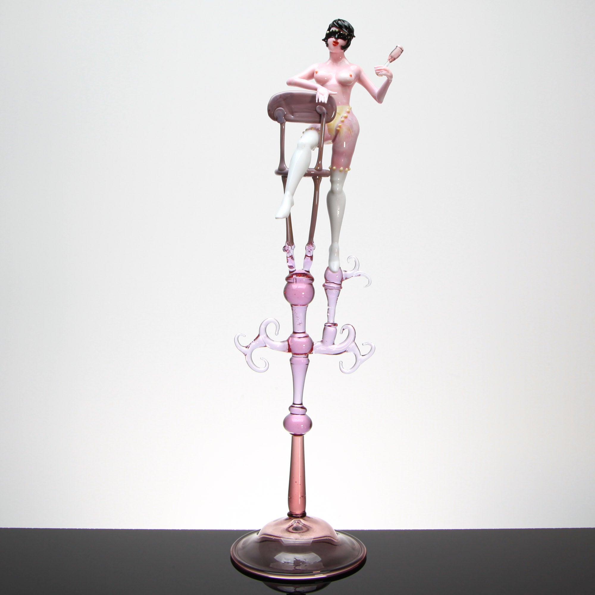 Burlesque Artistic Nude "Dixie"Unique Piece - Murano Glass