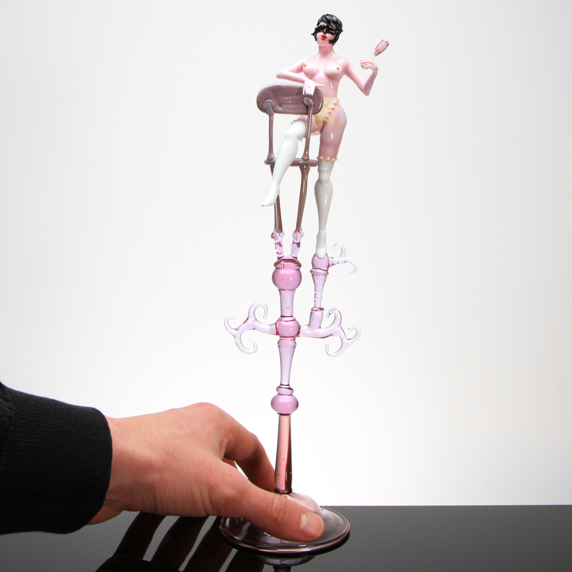 Burlesque Artistic Nude "Dixie"Unique Piece - Murano Glass