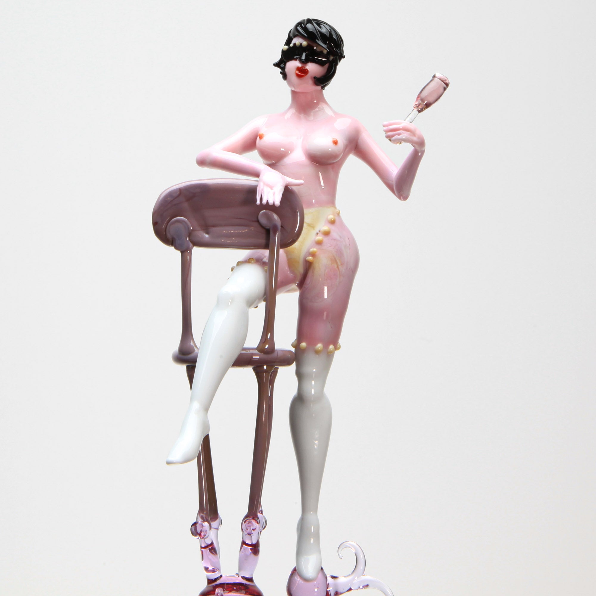 Burlesque Artistic Nude "Dixie"Unique Piece - Murano Glass