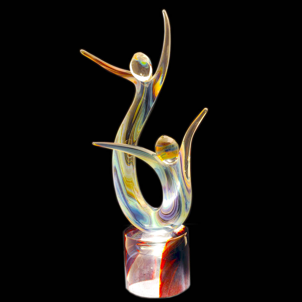 andrea tagliapietra murano glass calcedonio calcedony chalcedony dancers tango