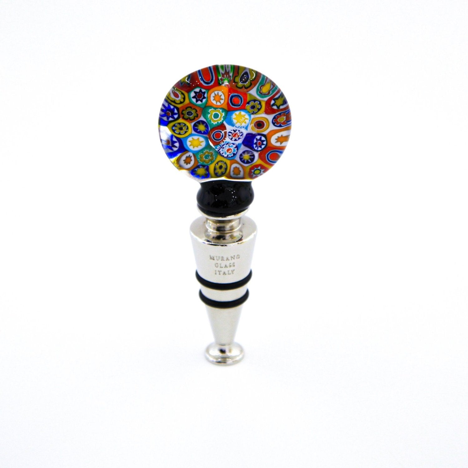 Party - Glass Wine Stopper - Millefiori