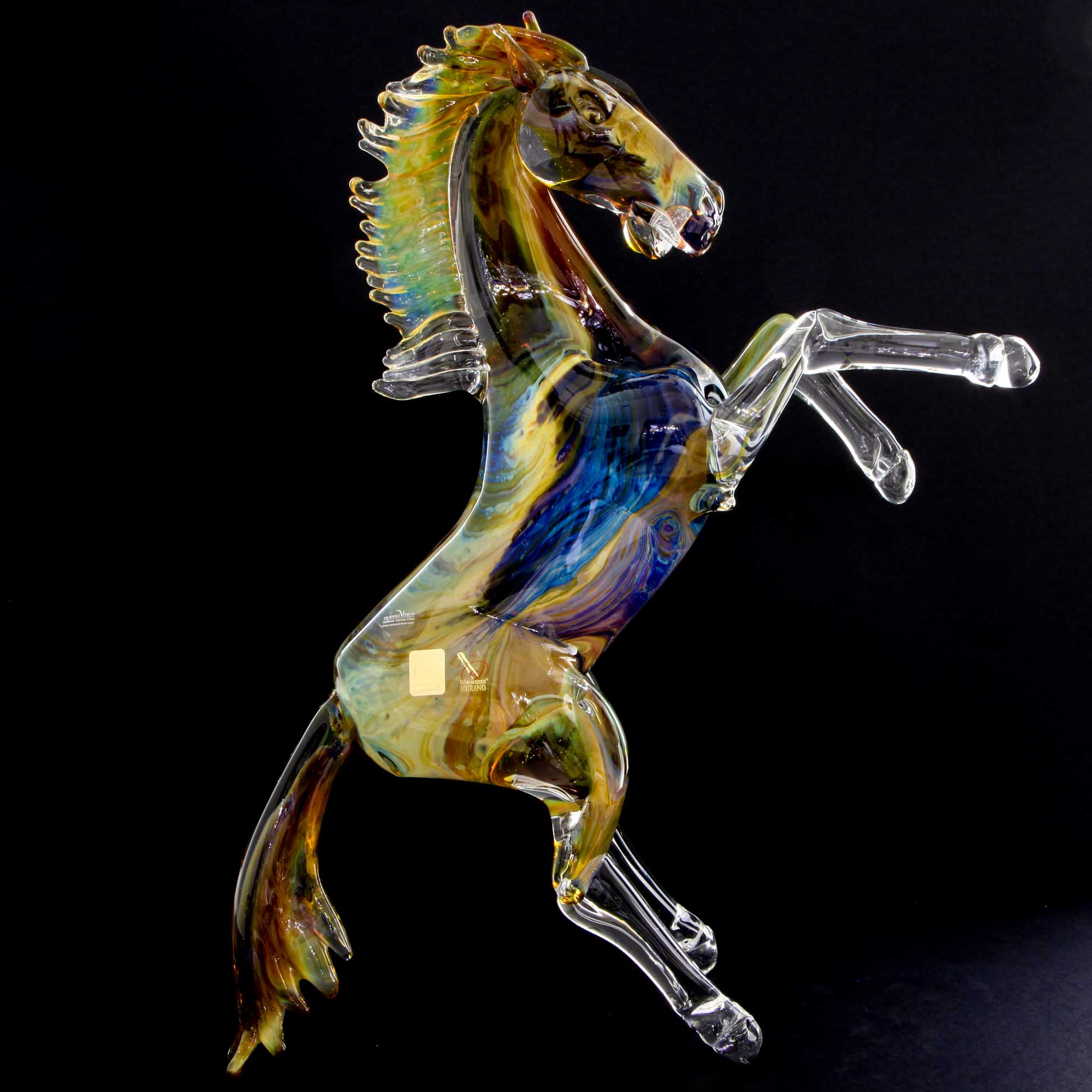 Prancing Horse - Calcedonio Murano Glass