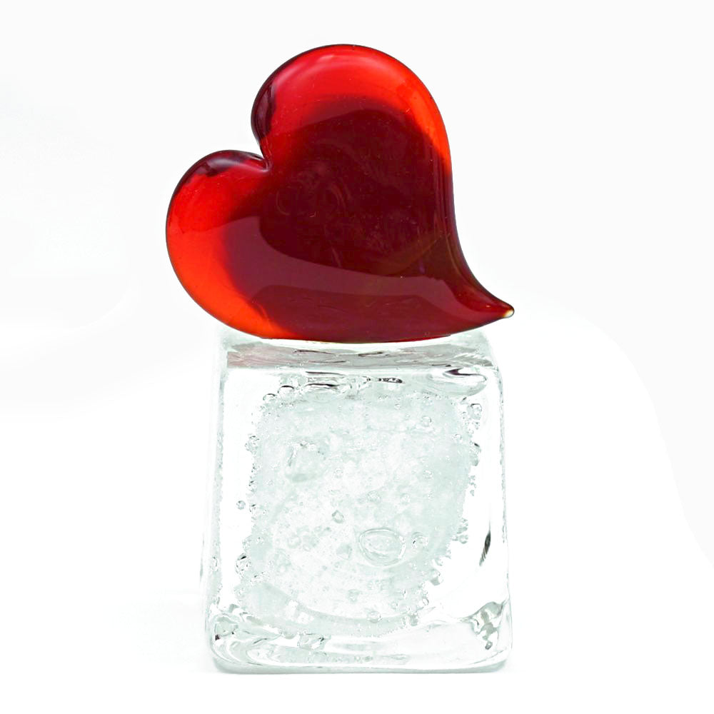 Heart of Ice Cube Love of Venice- Murano Glass