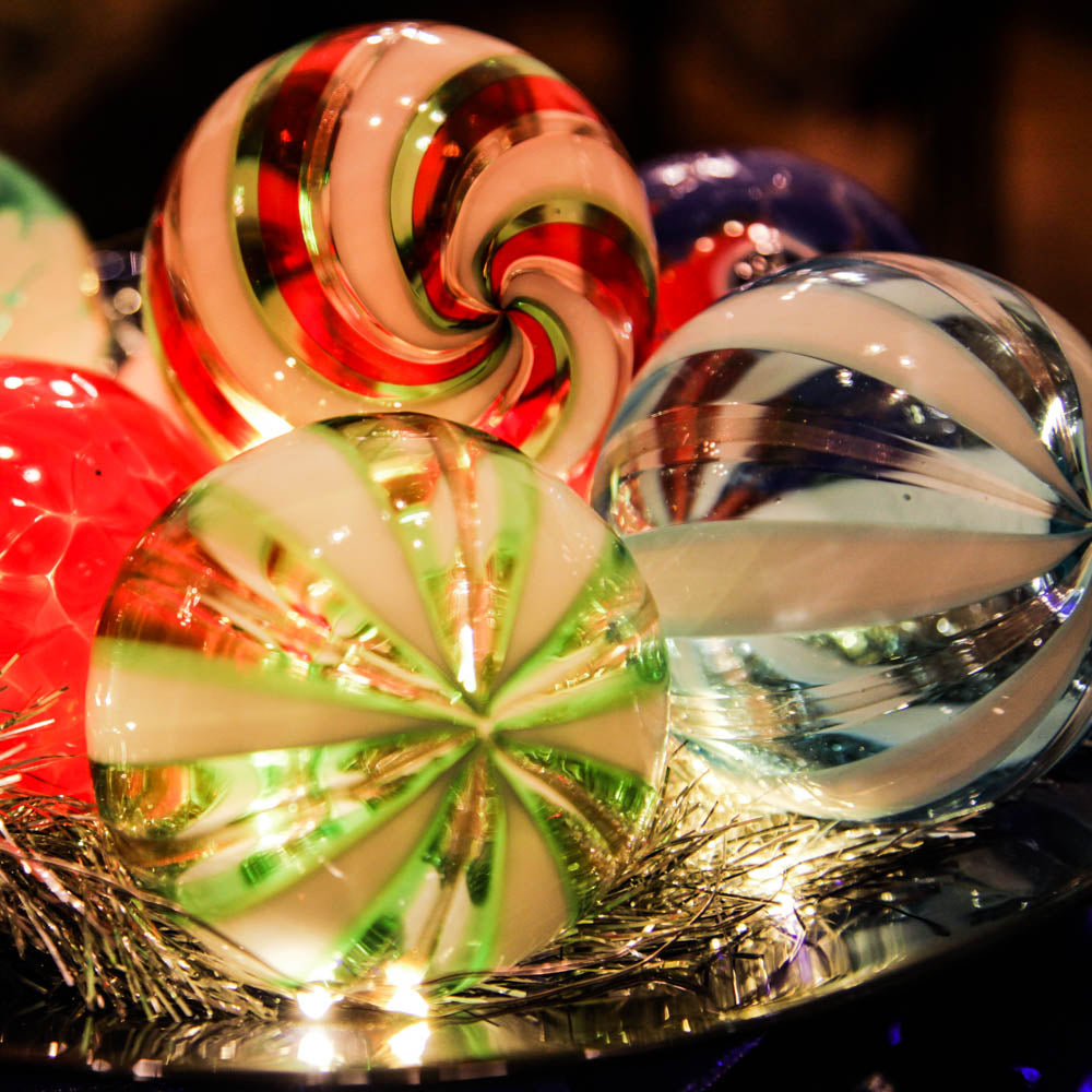 Christmas Glass bauble - Six colors selection